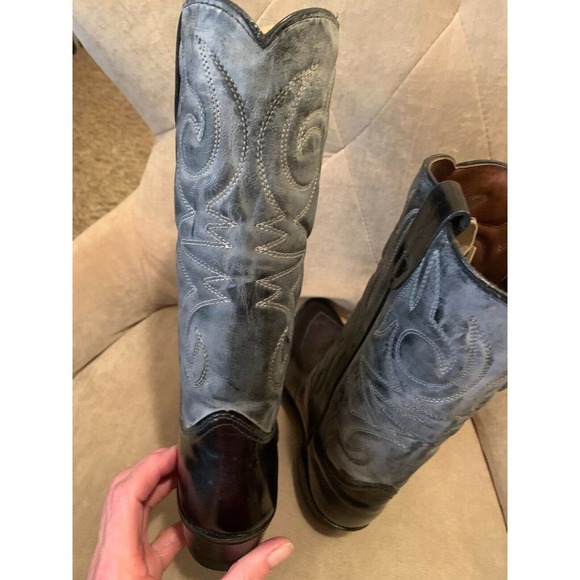 NEW TEXAS BOOT COMPANY BLACK LEATHER BOOTS; SIZE 6M - Picture 4 of 6